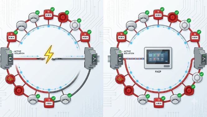 Vai trò của bộ cách ly ngắn mạch trong hệ thống báo cháy địa chỉ