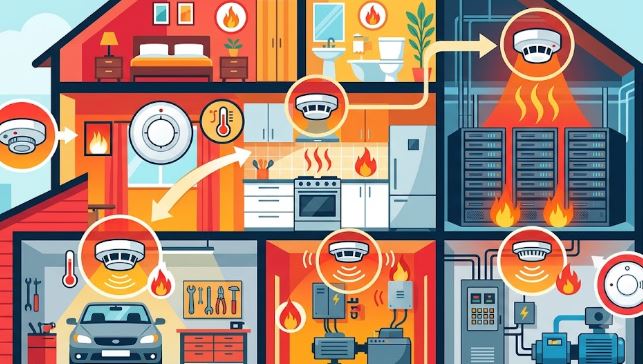 Những vị trí cần ưu tiên lắp đặt đầu báo nhiệt