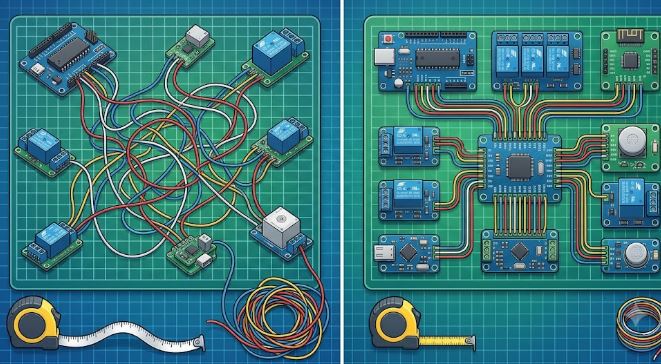 Giải pháp giảm chiều dài dây điều khiển bằng cách bố trí Module hợp lý