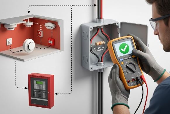 Vì sao cần kiểm tra điện trở cuối tuyến trong hệ thống báo cháy?